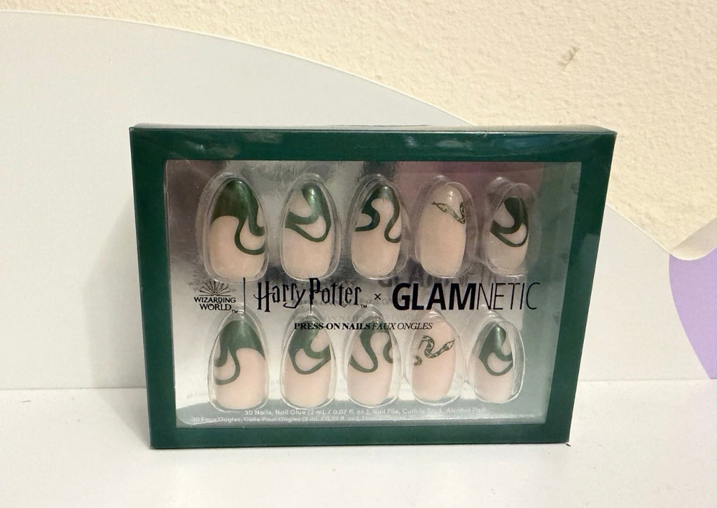 Glamnetic Press On Nails Parseltongue | Short Oval 30 Nail Kit w/ Glue