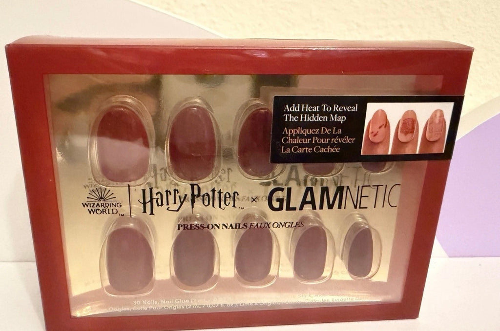 Glamnetic Press On Nails Marauders Map | Short Oval 30 Nail Kit w/ Glue